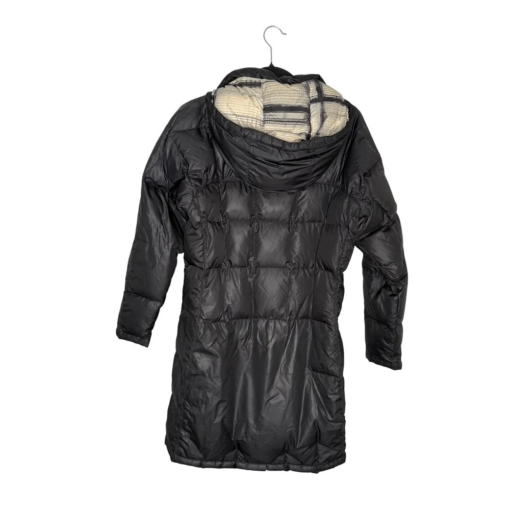 The North Face Puffer Parka Women Medium Black‎ Good Plaid Lined Long Jacket